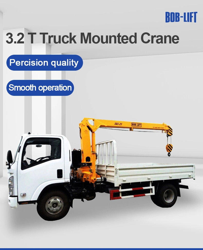 Customized Hydraulic Telescopic Boom Mini Cranes Truck Mounted Cranes 3 Ton in China